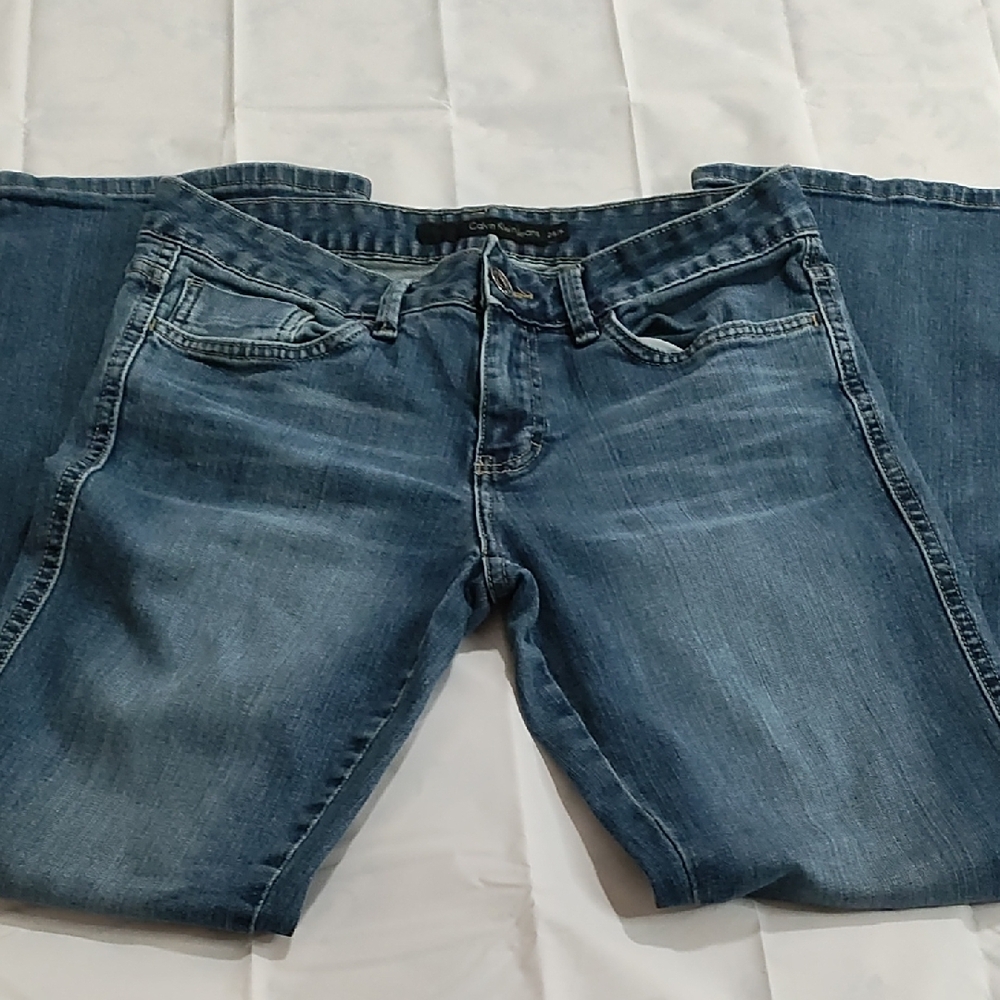 Calvin Klein Unisex Bootcut Leg Blue Jeans Medium Wash Size 28/6